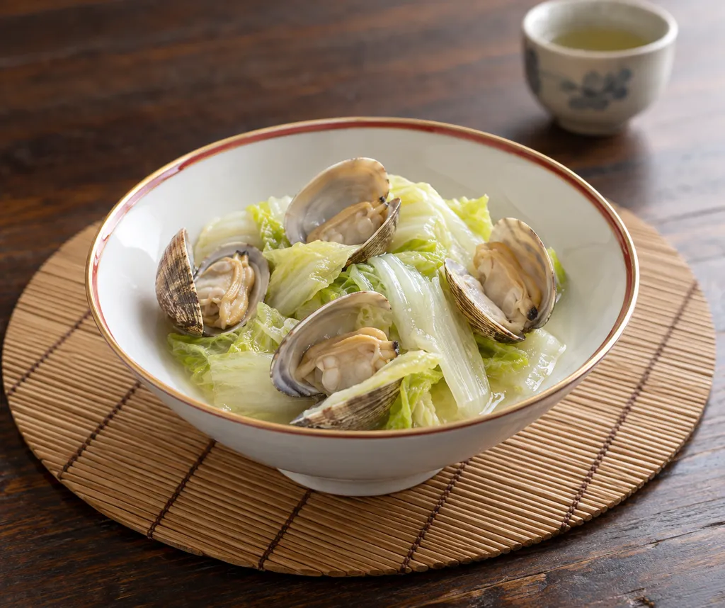 白菜とあさりの中華蒸しの完成イメージ