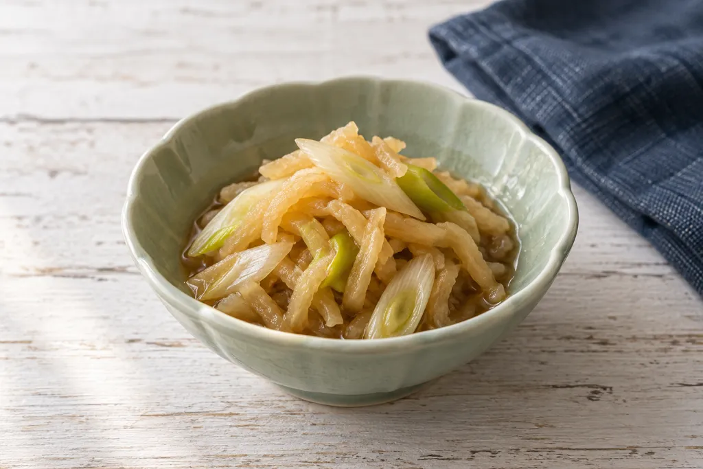 切り干し大根とねぎの煮物の完成イメージ