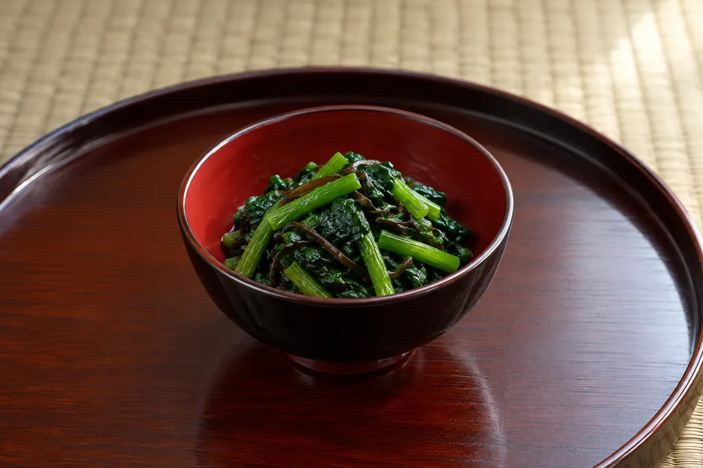 ほうれん草と塩昆布の和え物の完成イメージ