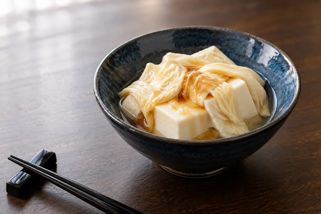 湯葉の湯豆腐の完成イメージ