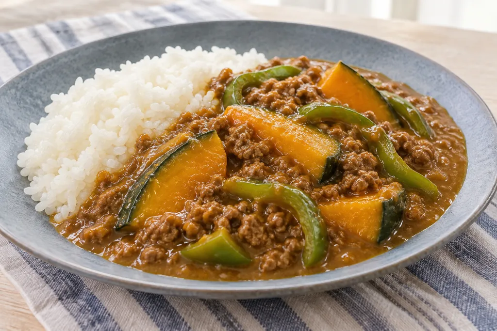 牛ひき肉とかぼちゃの洋風カレーの完成イメージ