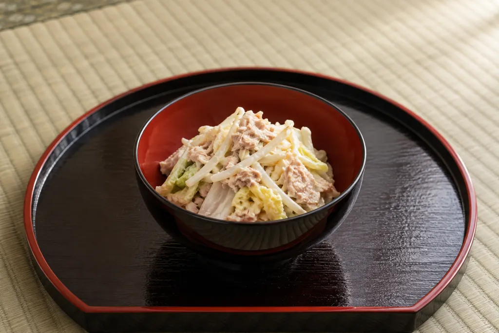 白菜ともやしのツナマヨ和えの完成イメージ