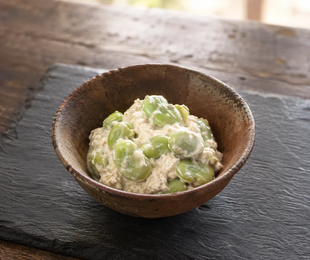 そら豆の白和えの完成イメージ