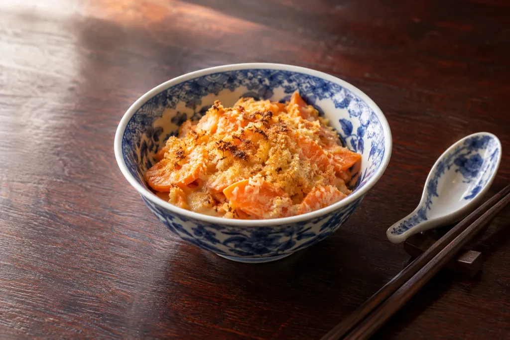 にんじんの味噌マヨパン粉焼きの完成イメージ