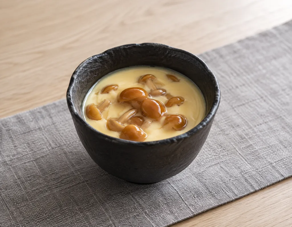 なめこの茶碗蒸しの完成イメージ