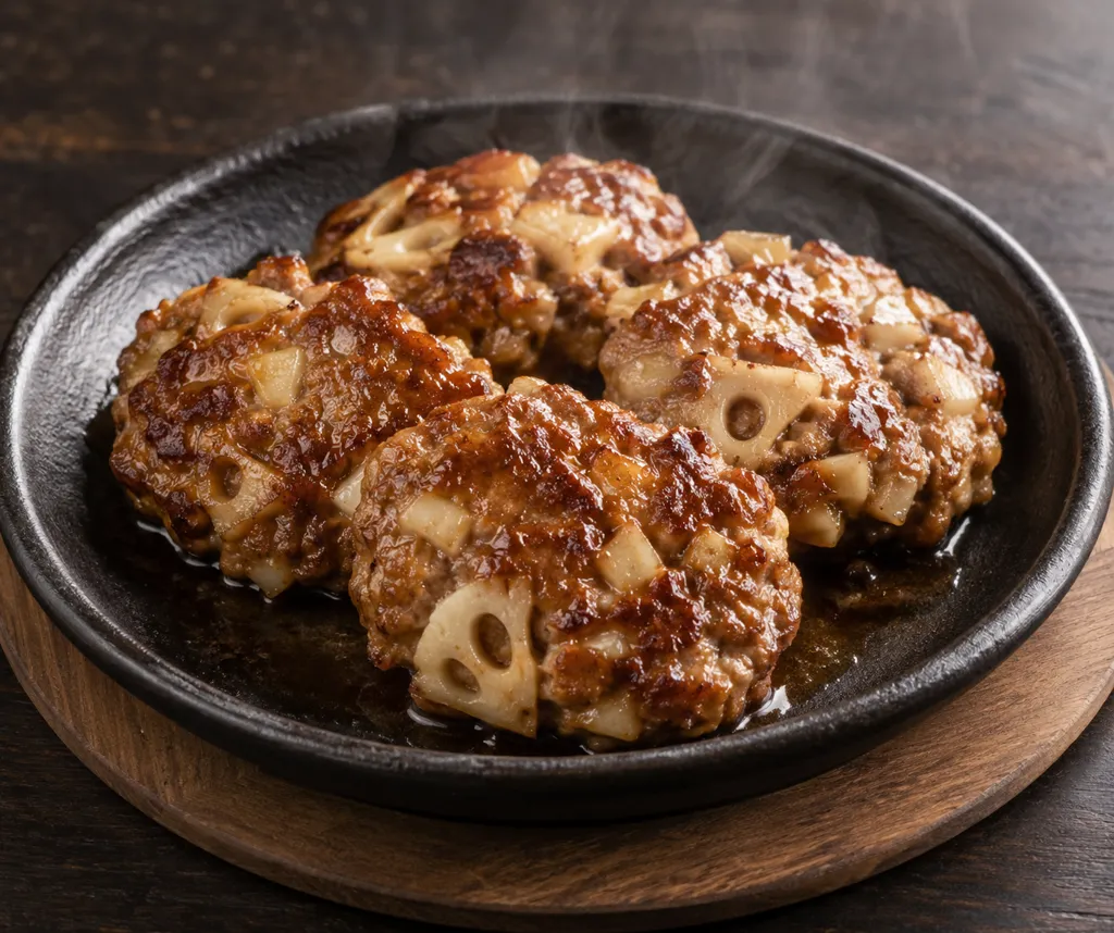 れんこんの甘辛肉だんごの完成イメージ