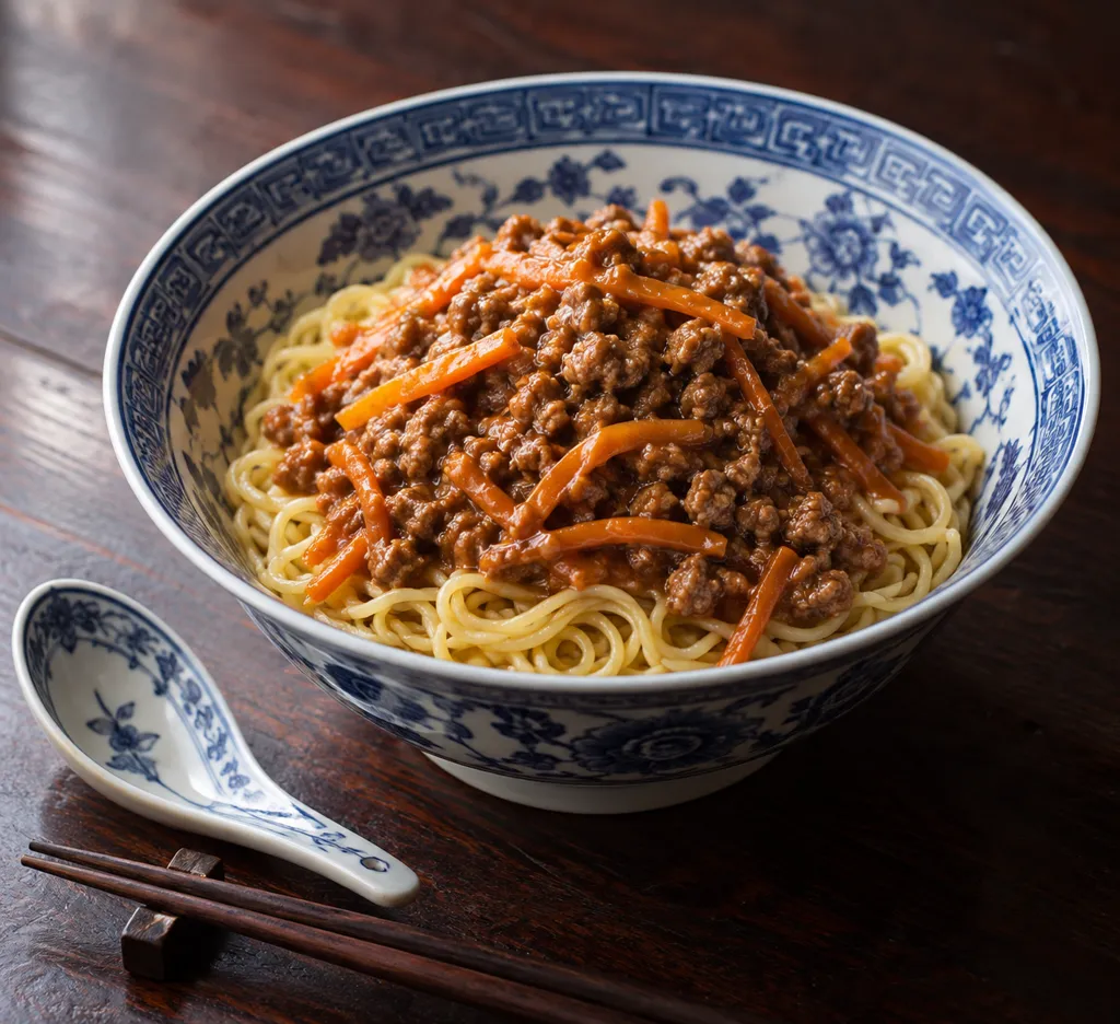 豚ひき肉とにんじんのジャージャー麺の完成イメージ
