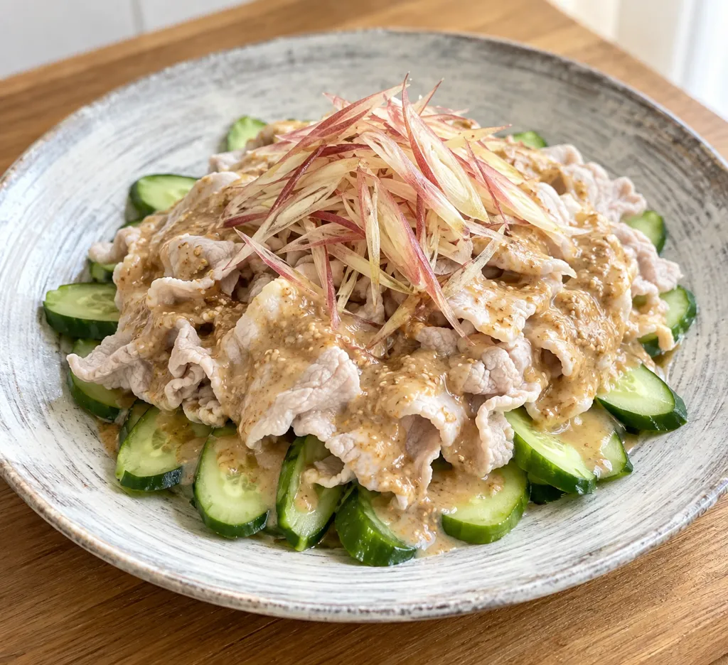 豚とみょうがの冷しゃぶごまだれの完成イメージ