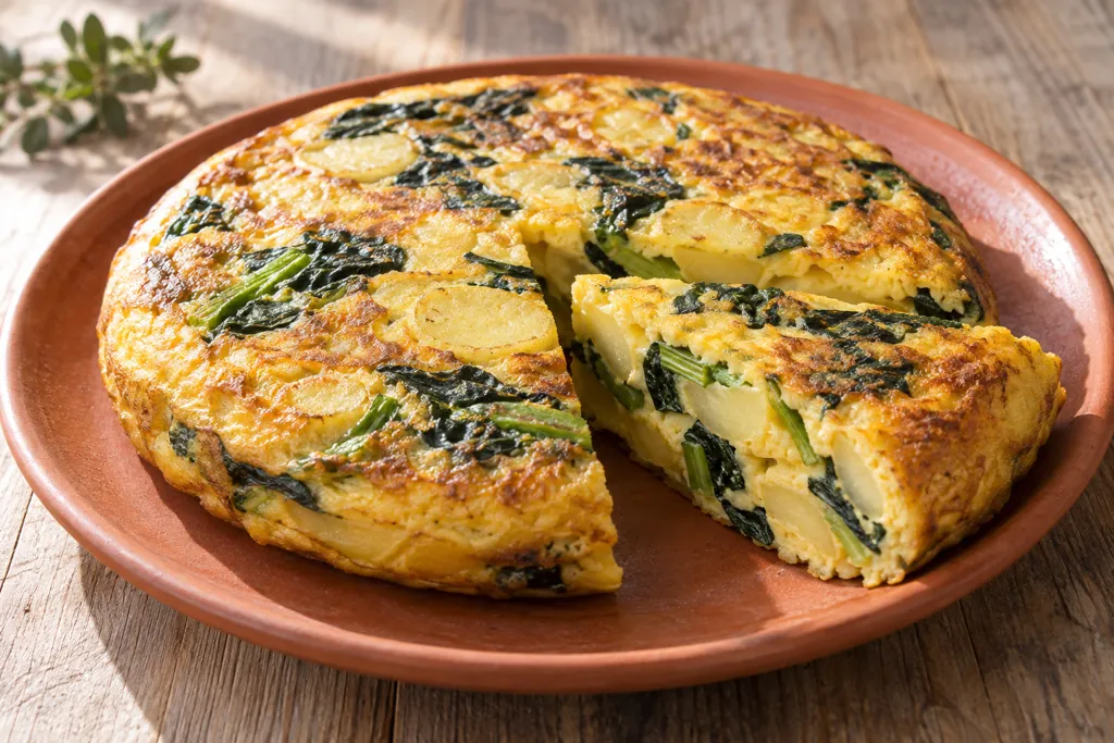 じゃがいもと小松菜のスペイン風オムレツの完成イメージ