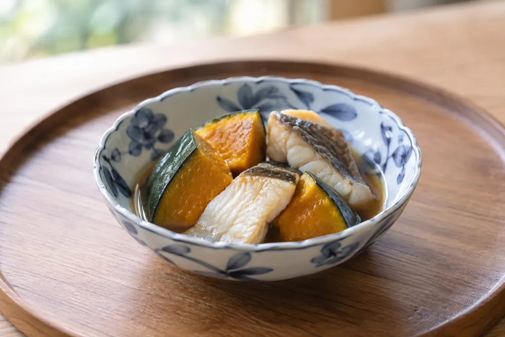 かぼちゃとたらの煮物の完成イメージ