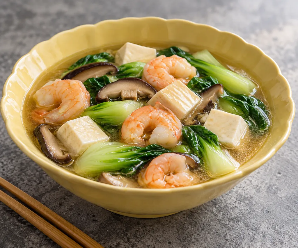 時短えびと豆腐の中華寄せ煮の完成イメージ