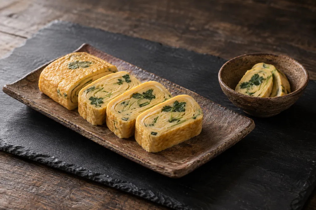三つ葉の厚焼き卵の完成イメージ