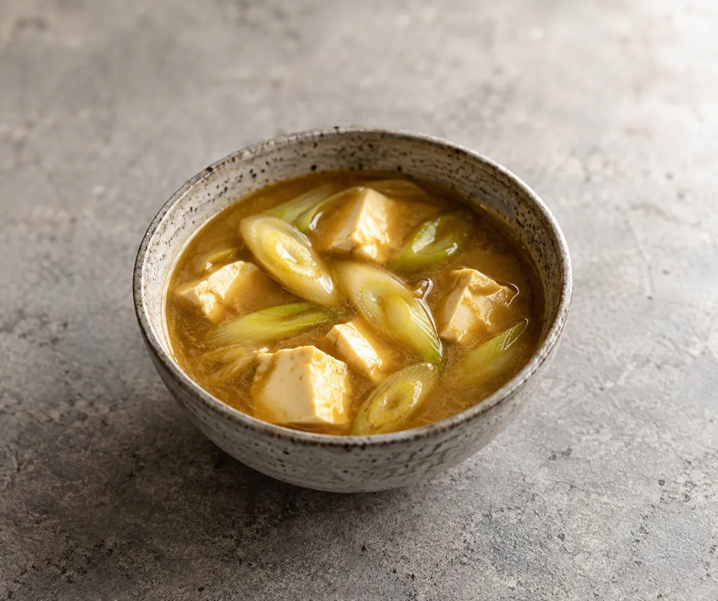 ねぎと豆腐のカレー汁の完成イメージ