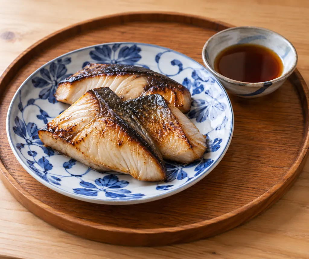 ぶりの即席干物焼き 酢醤油添えの完成イメージ