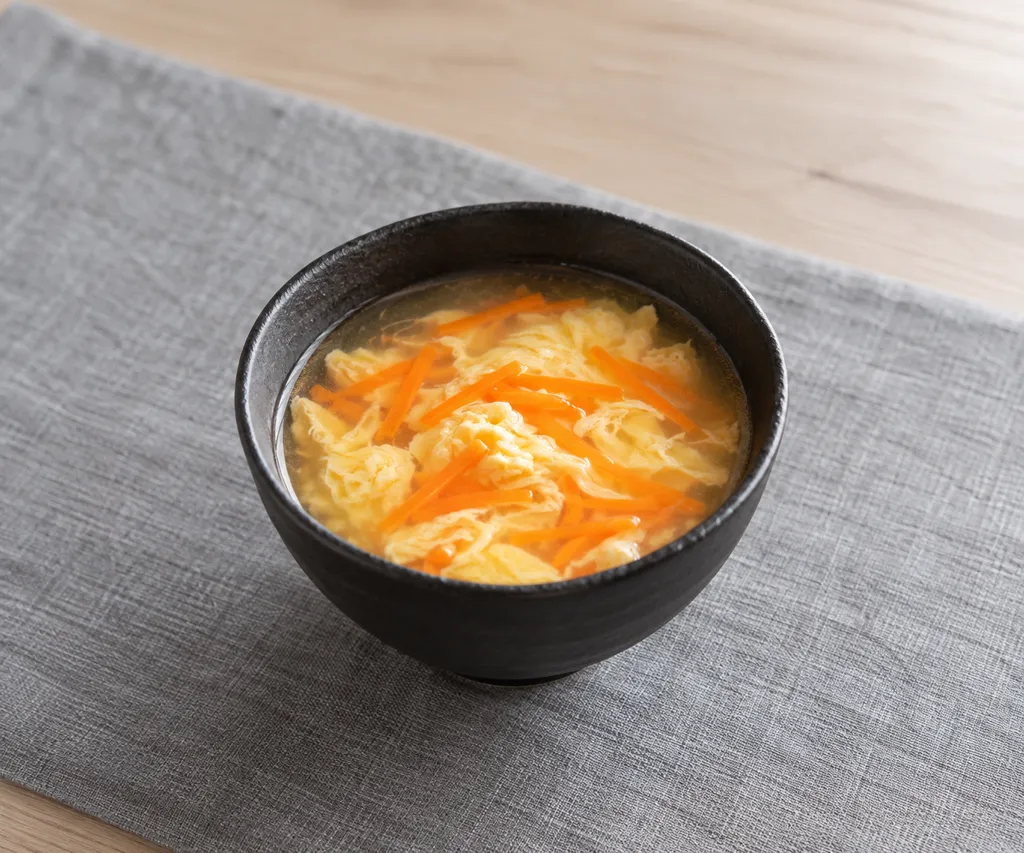 にんじんのかきたま汁の完成イメージ