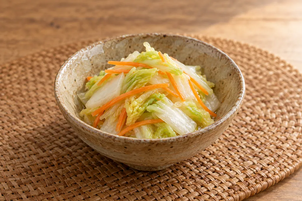 白菜とにんじんの浅漬けの完成イメージ