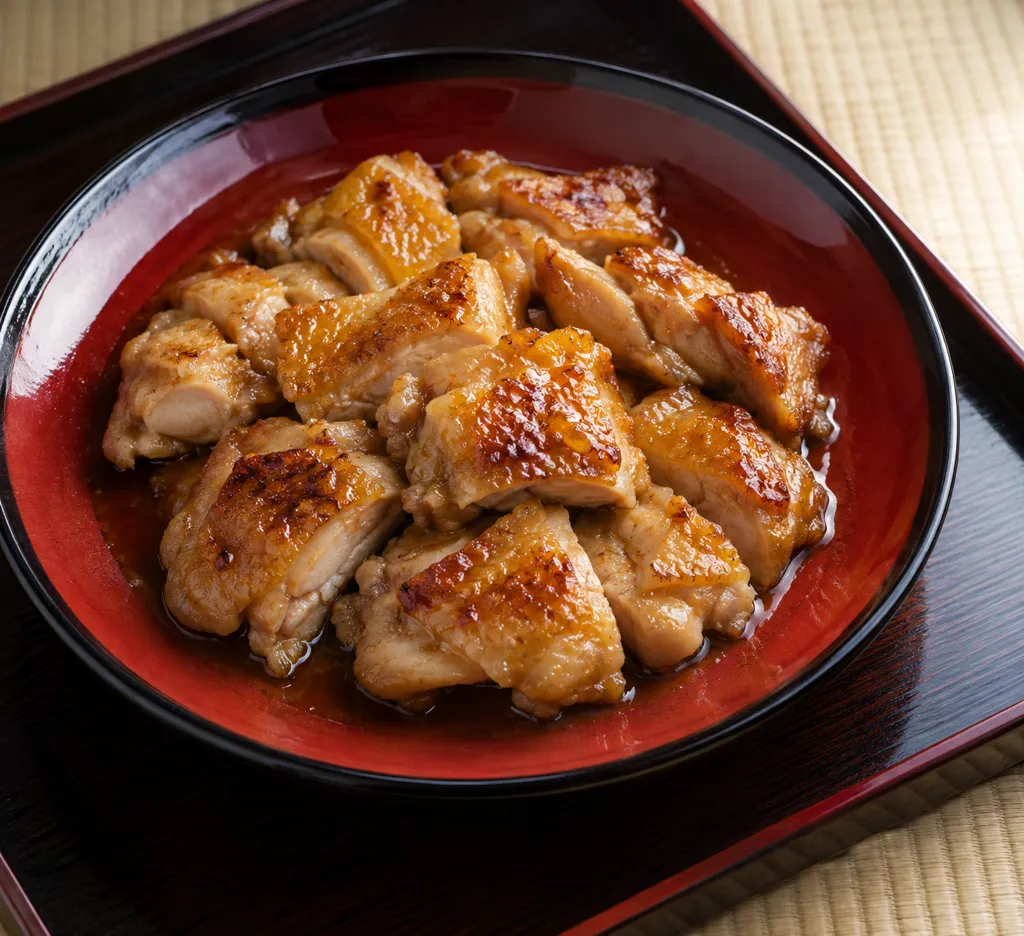 時短鶏もも肉とレモン汁の醤油焼きの完成イメージ