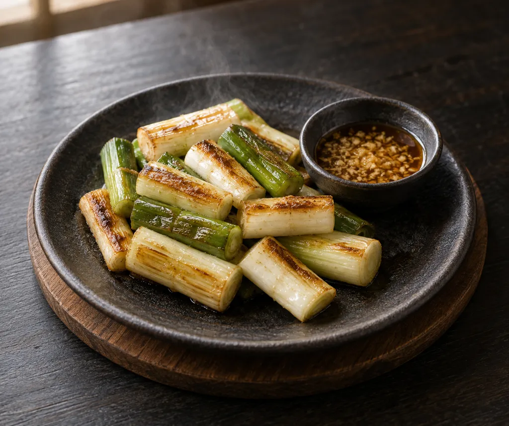 ねぎとしょうがだれの韓国風野菜焼きの完成イメージ