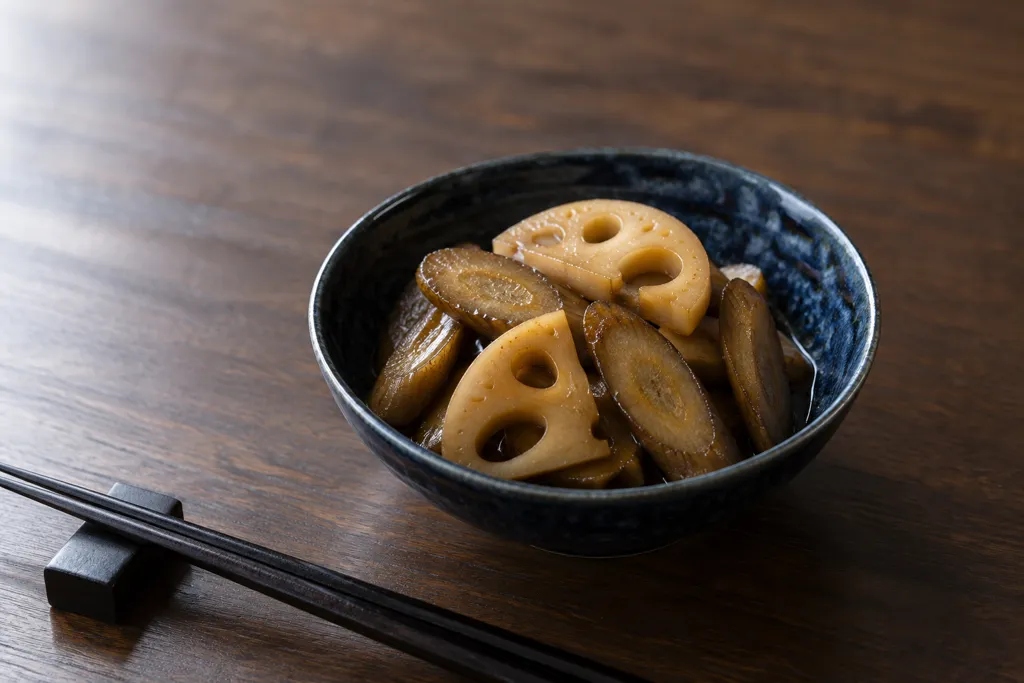 ごぼうとれんこんの含め煮の完成イメージ