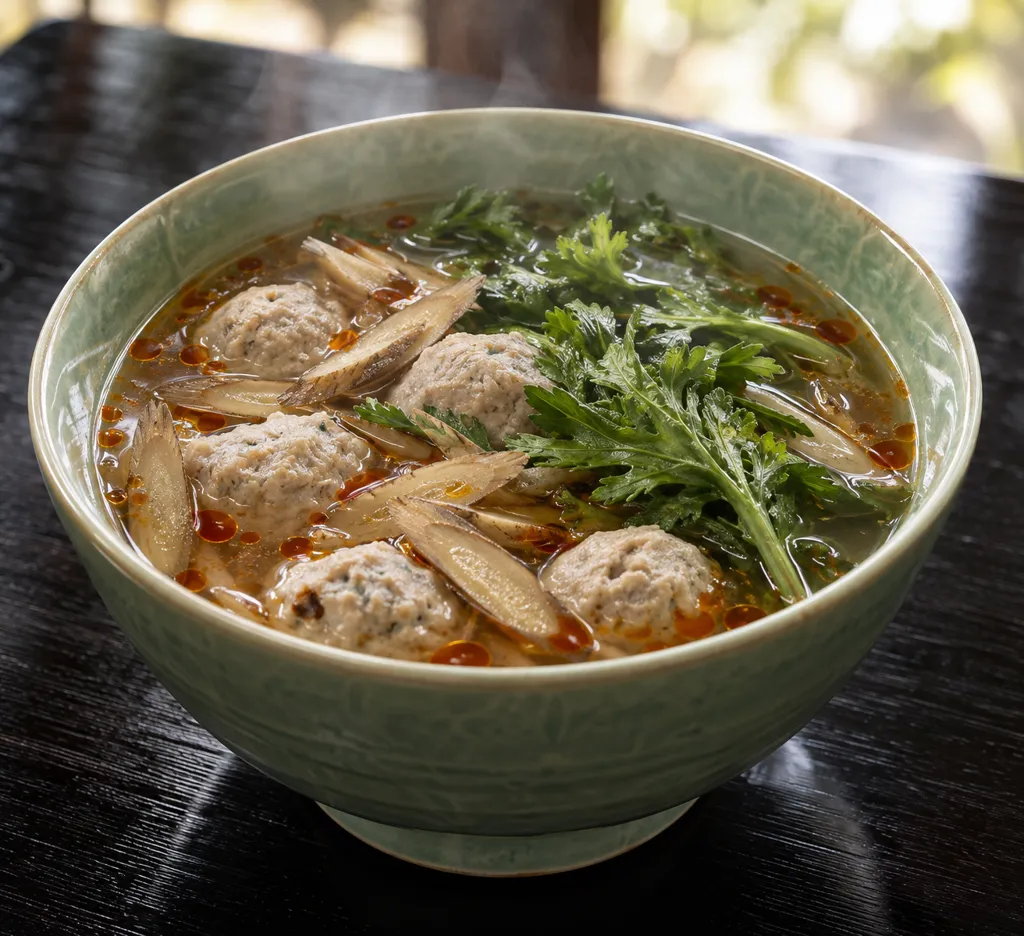 つみれとごぼうの酸味中華風鍋の完成イメージ