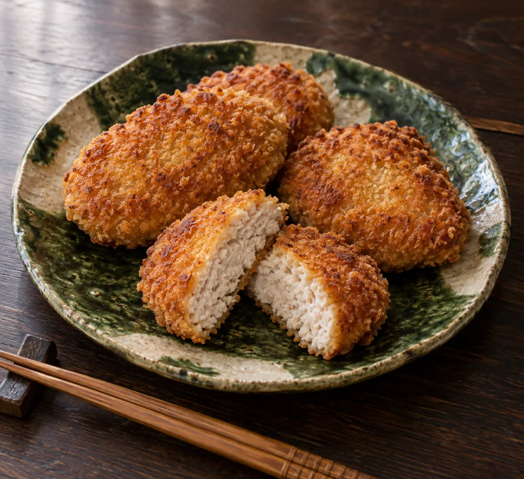 鶏ひき肉の味噌入りカツの完成イメージ