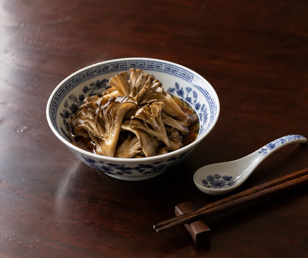 まいたけの中華だれがけの完成イメージ