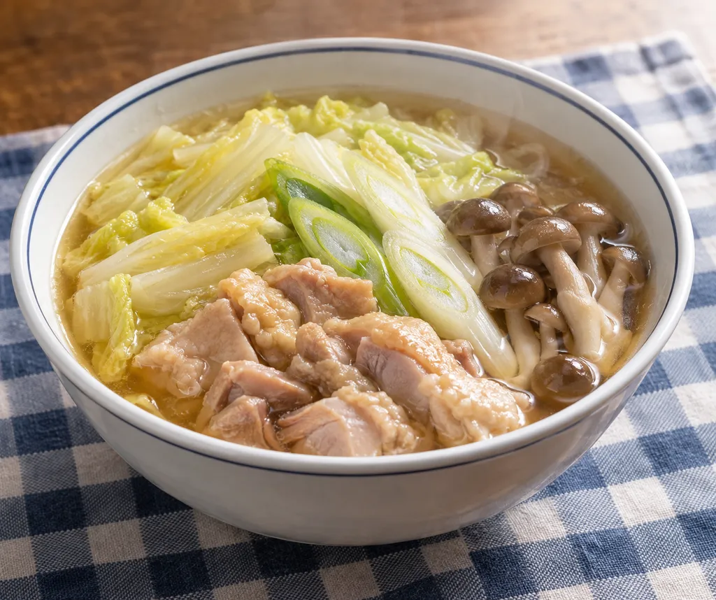 時短鶏もも肉と白菜の寄せ鍋の完成イメージ