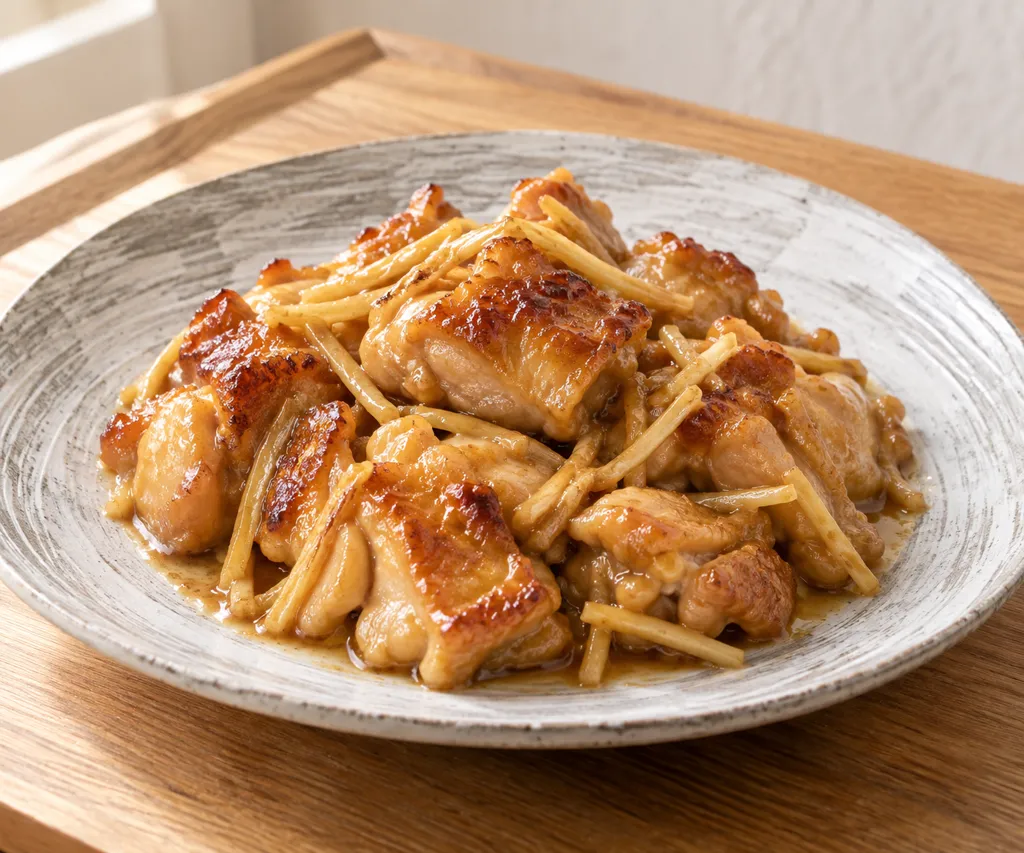 鶏もも肉のしょうがマヨ焼きの完成イメージ