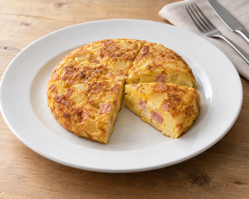 じゃがいもとハムのスペイン風卵焼きの完成イメージ