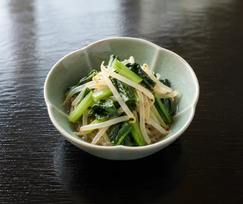 もやしと小松菜の中華和えの完成イメージ