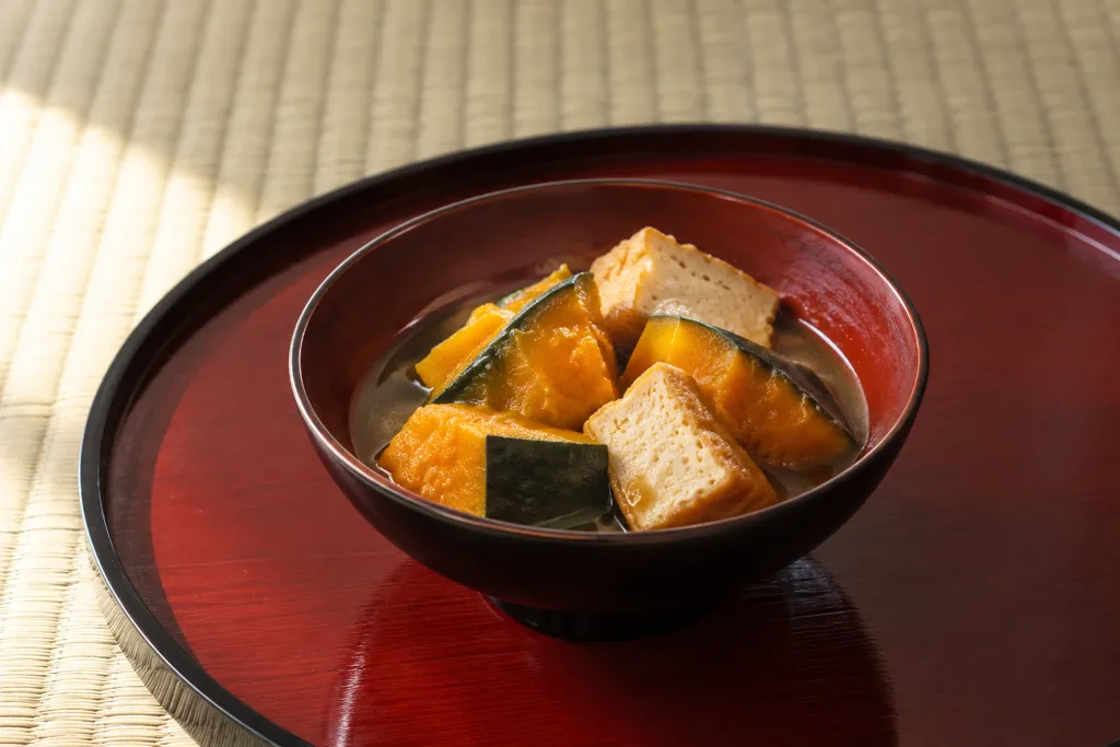 かぼちゃと厚揚げの煮物の完成イメージ