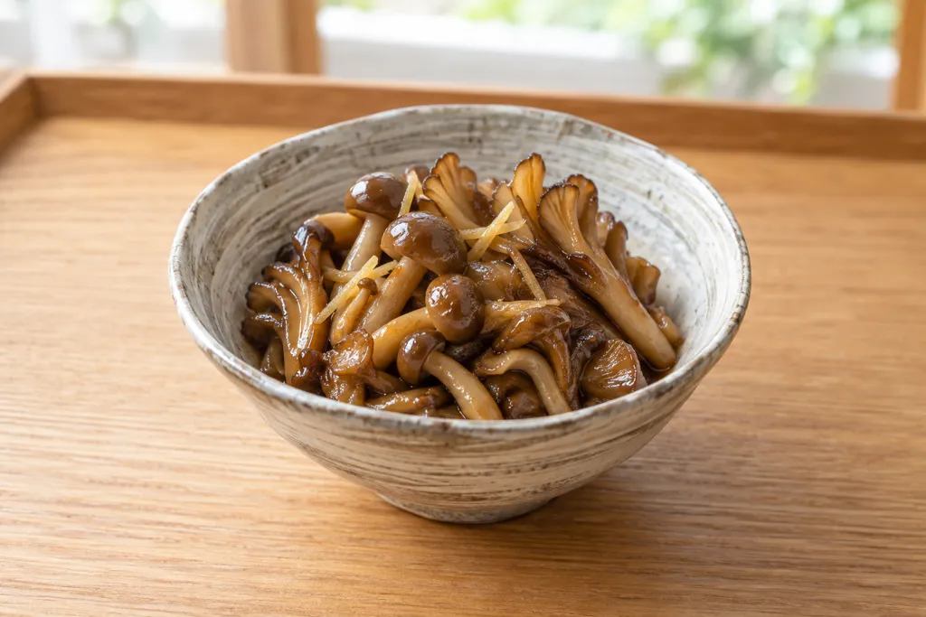 しめじとまいたけの甘辛煮の完成イメージ