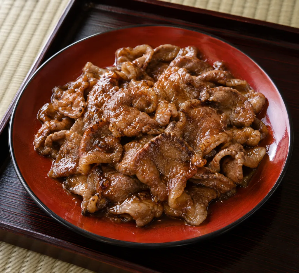 ラム肉のしょうが焼きの完成イメージ