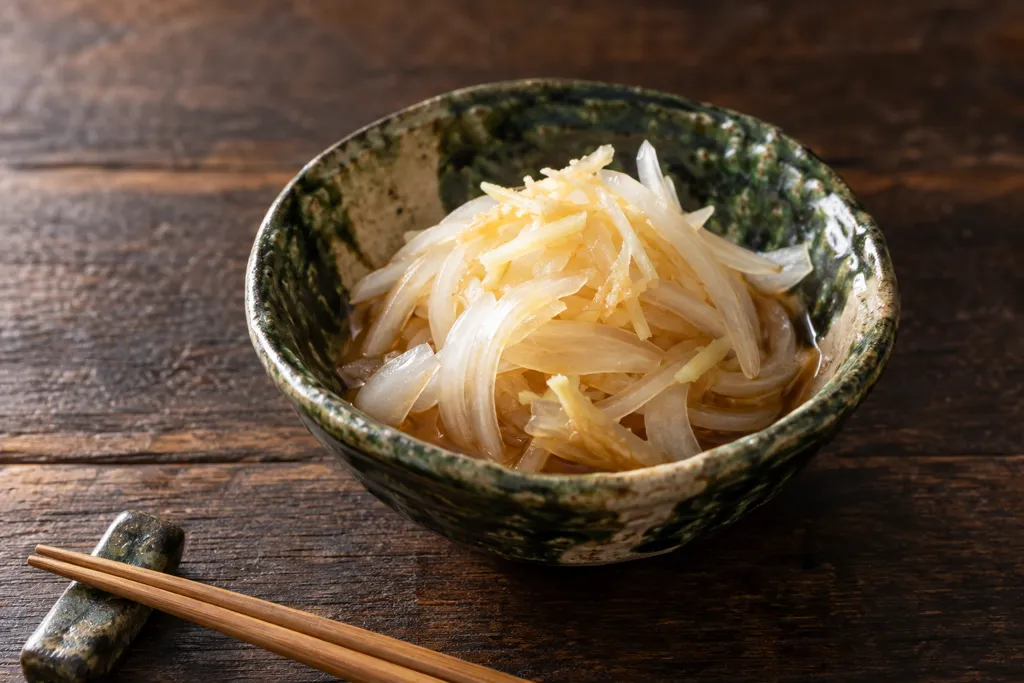 玉ねぎのしょうが酢醤油和えの完成イメージ