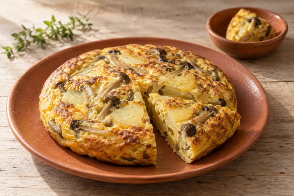 じゃがいもとしめじのスペイン風卵焼きの完成イメージ