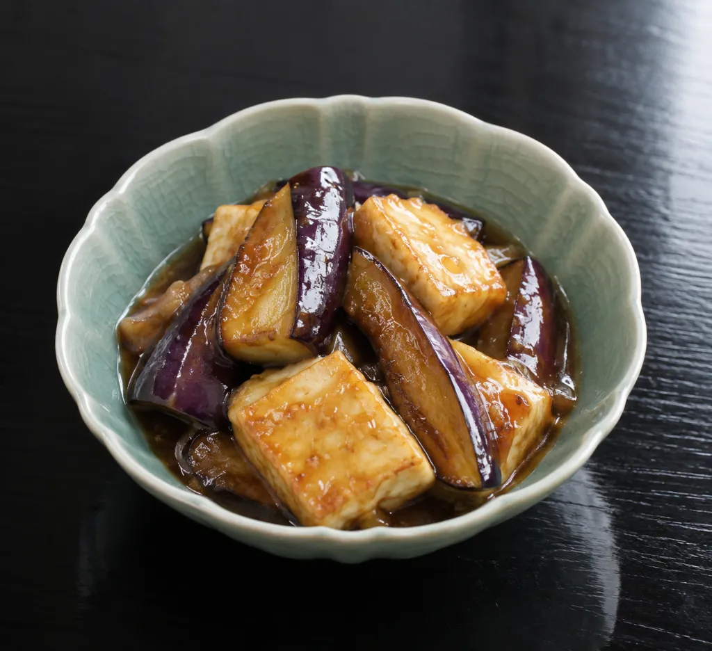 なすと豆腐の中華甘酢揚げ焼きの完成イメージ