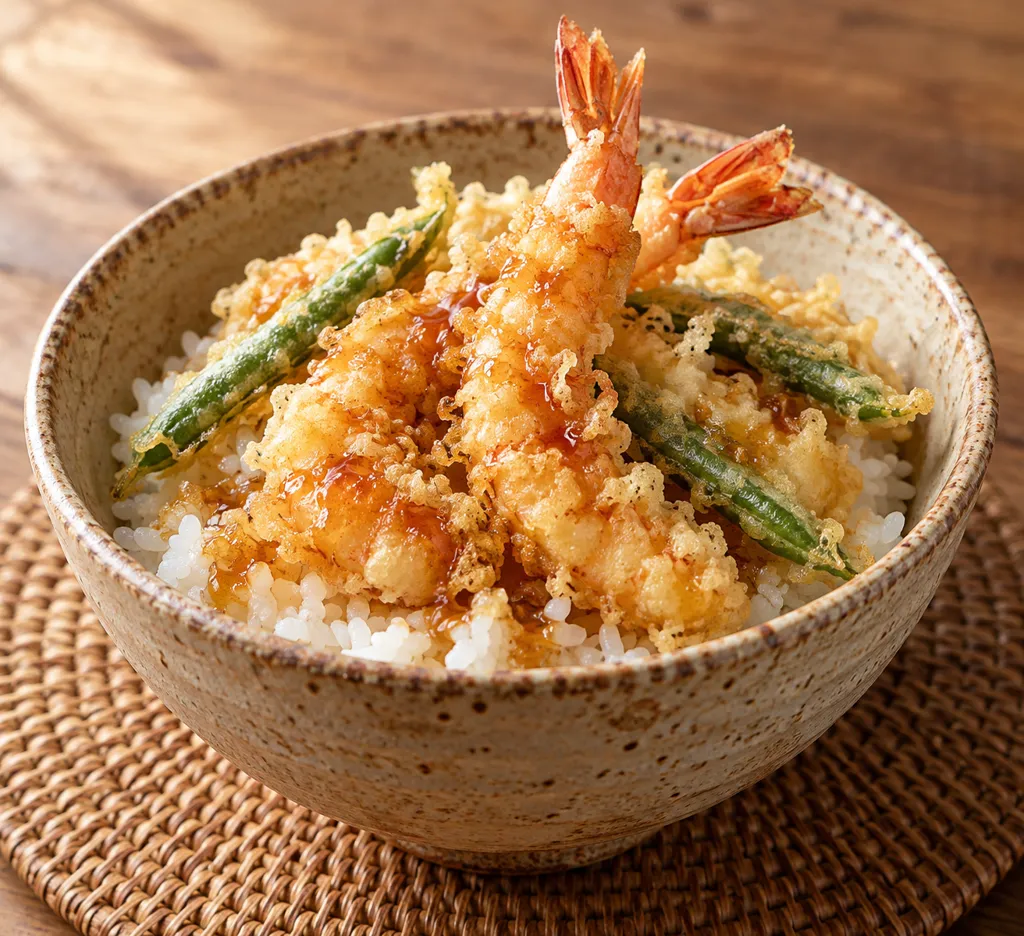 えびといんげんの天丼の完成イメージ