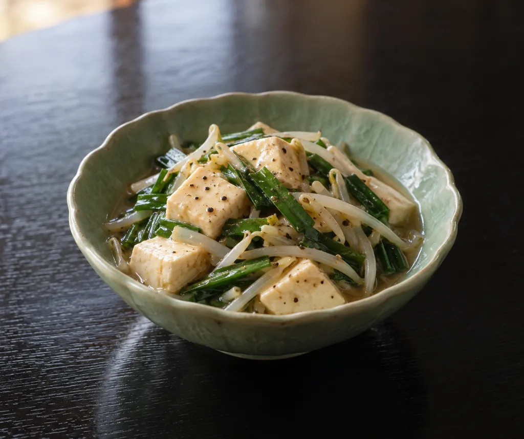 豆腐ともやしの中華煮の完成イメージ