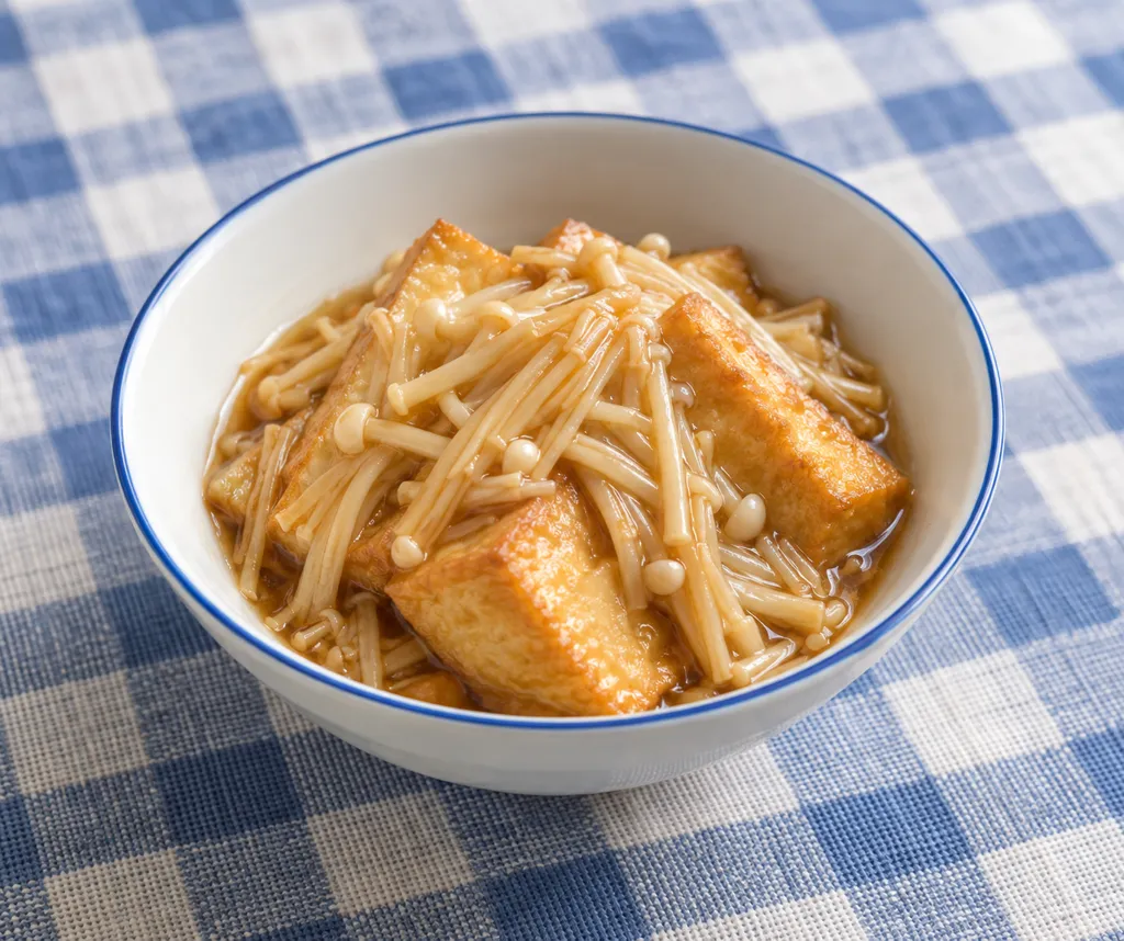 厚揚げとえのきのとろり煮の完成イメージ