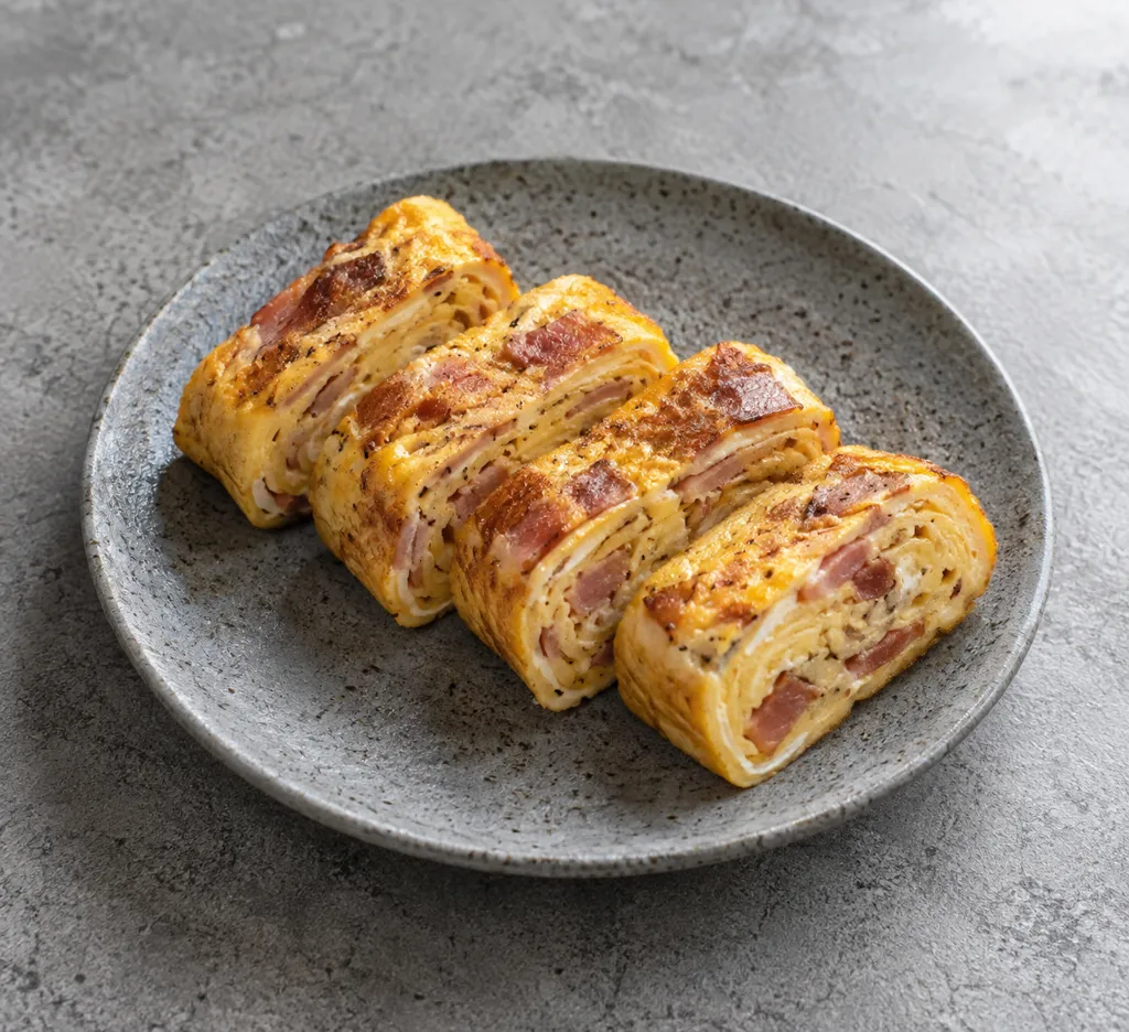ベーコンの卵焼きの完成イメージ