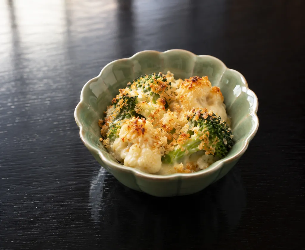 ブロッコリーの中華パン粉焼きの完成イメージ