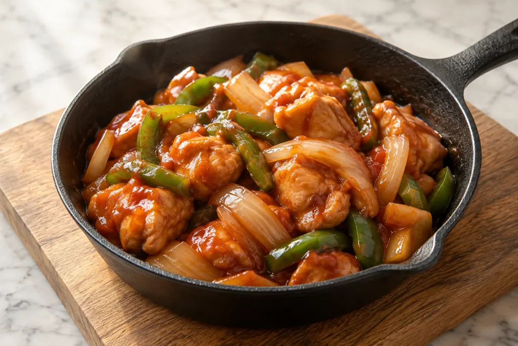 時短鶏もも肉と玉ねぎのケチャップ煮の完成イメージ