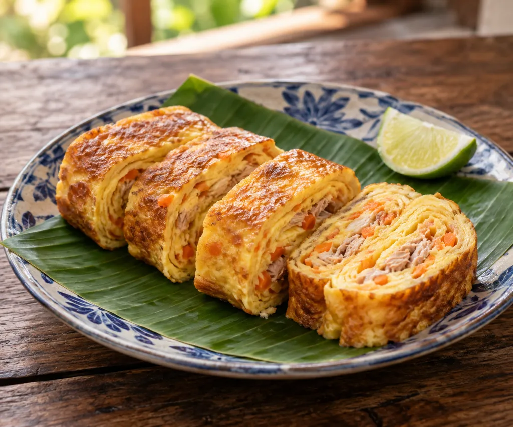 にんじんとツナの韓国卵焼きの完成イメージ