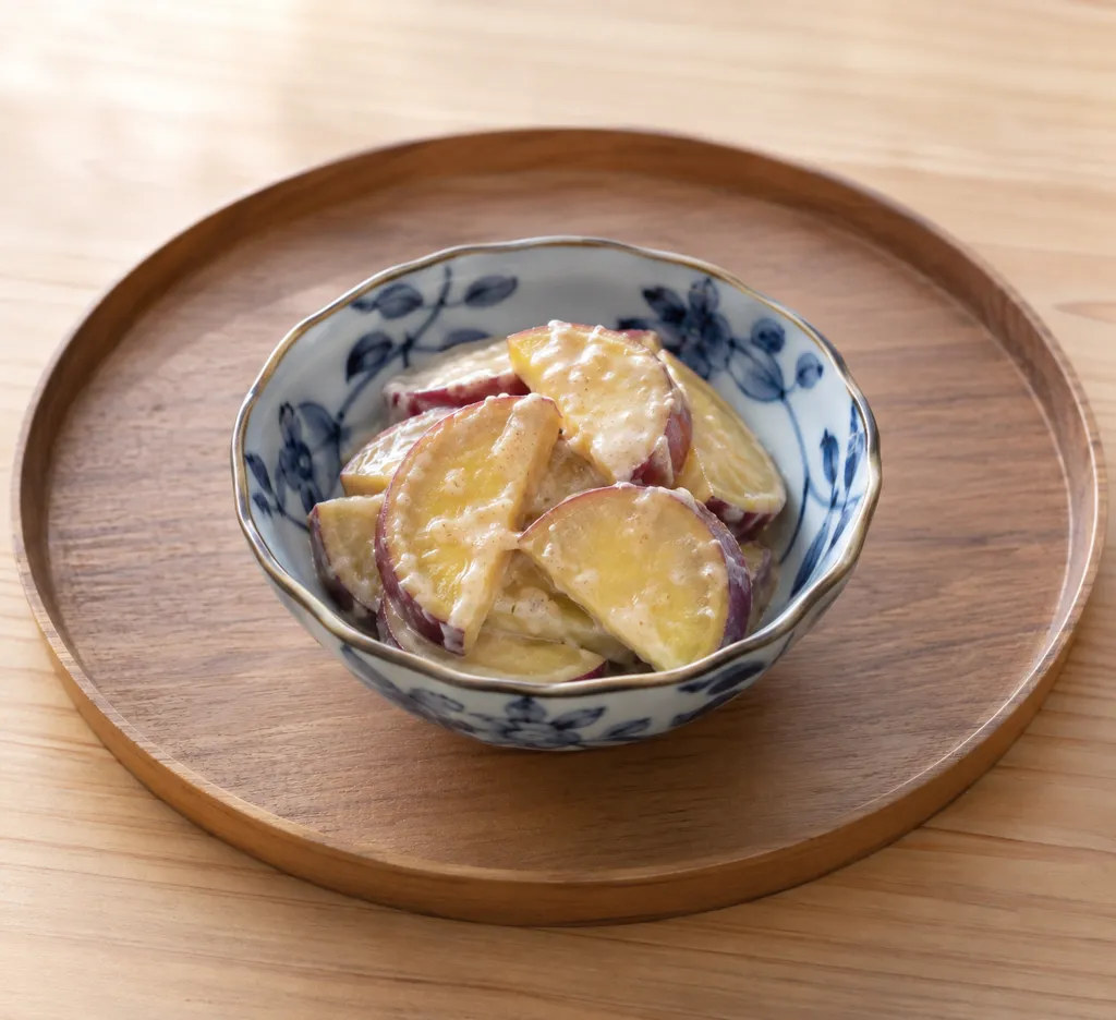 さつまいものしょうが酢味噌和えの完成イメージ