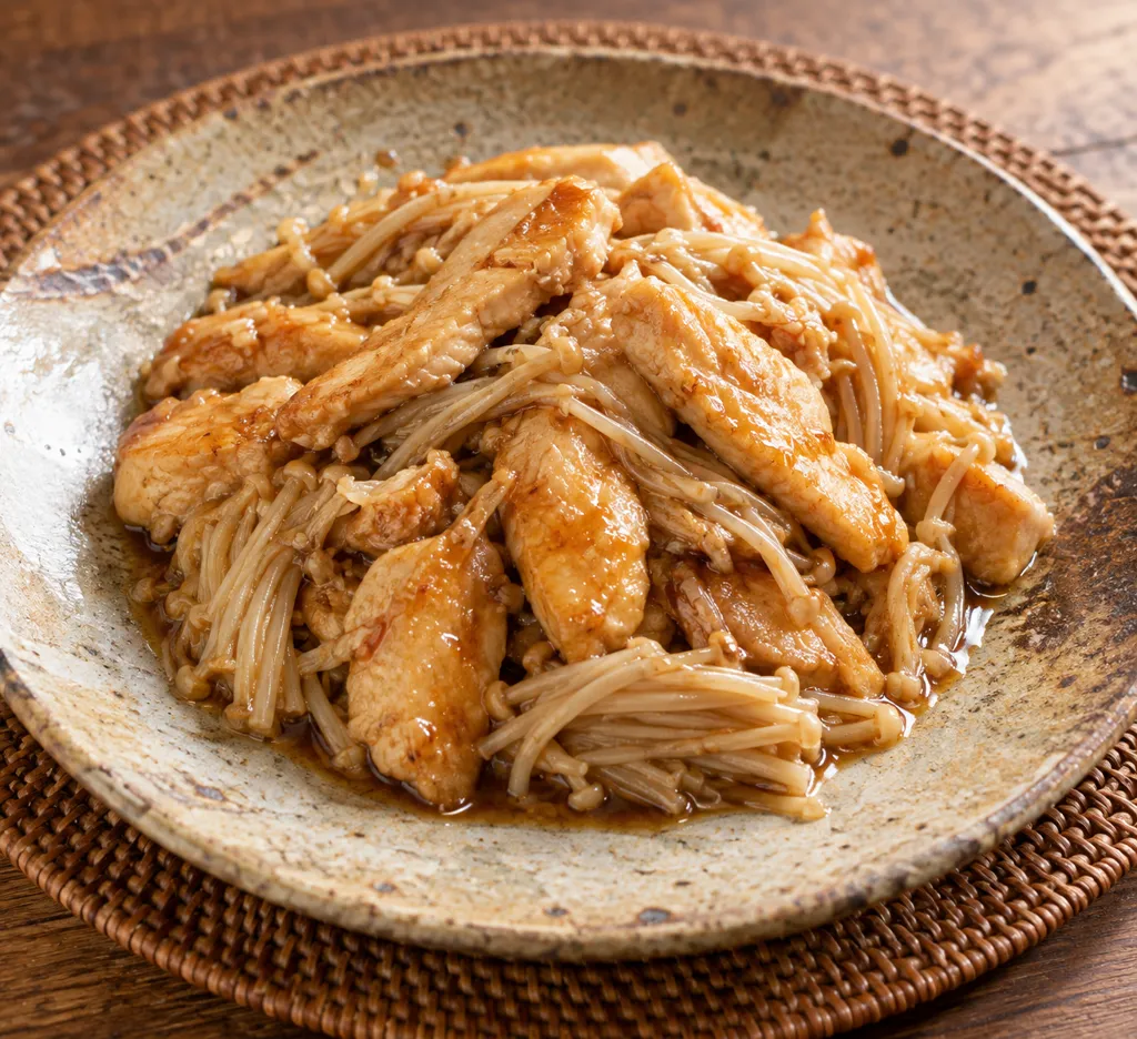 鶏むね肉とえのきのしょうが南蛮の完成イメージ