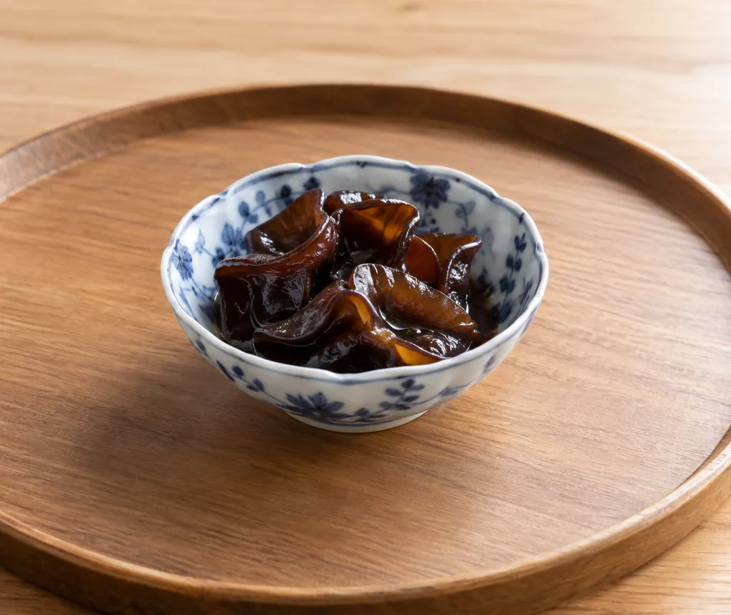 きくらげのごま油香る酒蒸しの完成イメージ