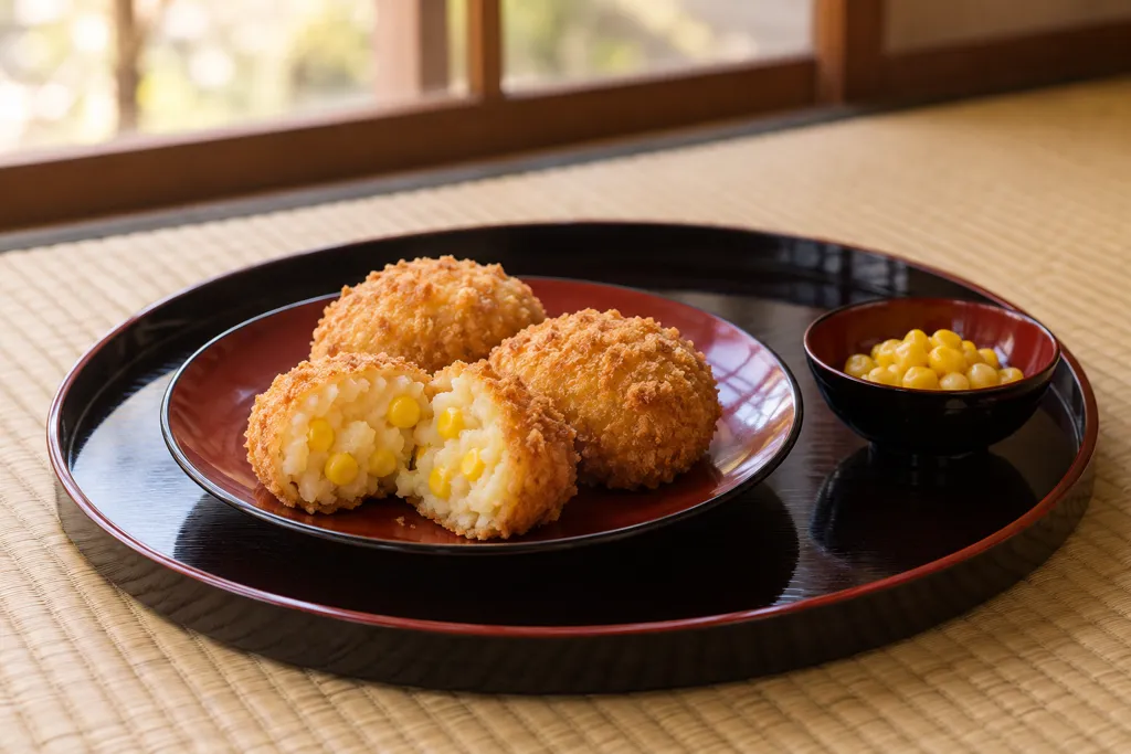 コーンの焼きコロッケの完成イメージ