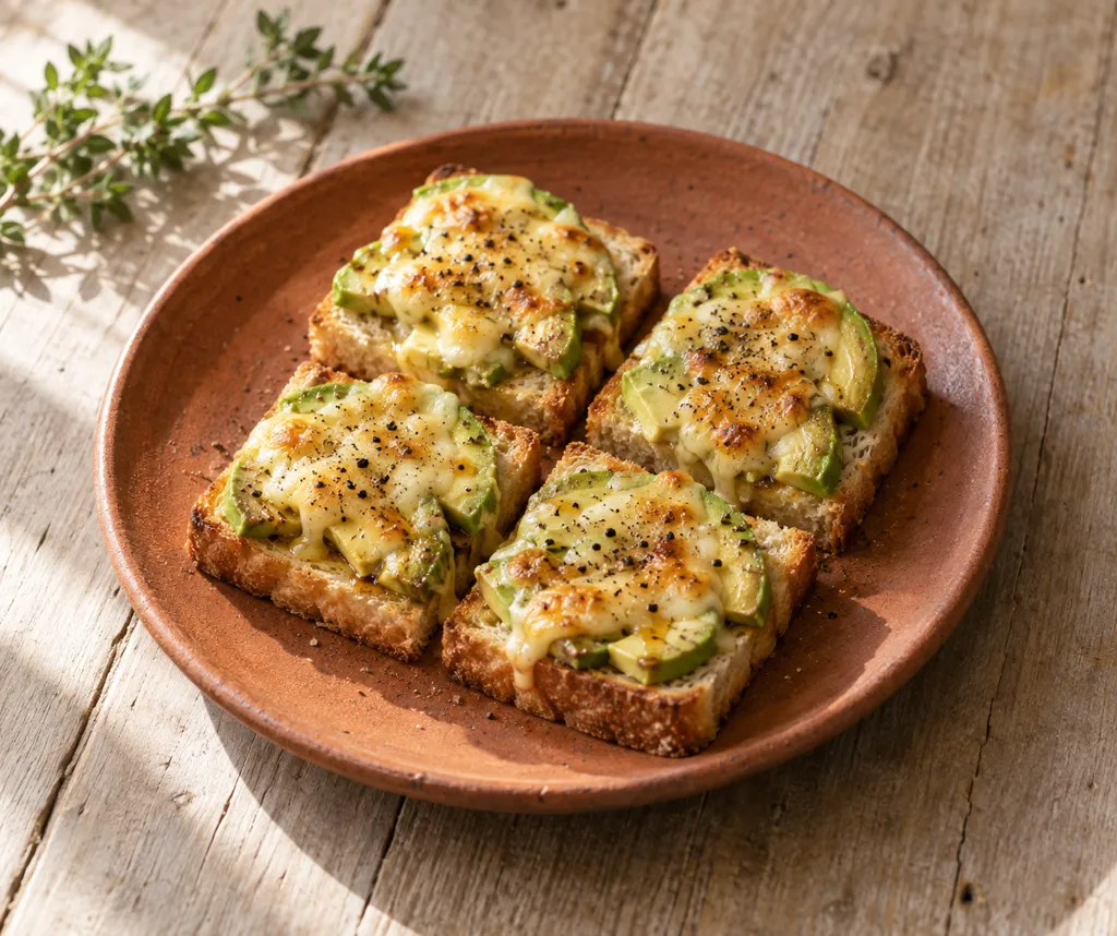 アボカドと食パンのチーズトーストの完成イメージ