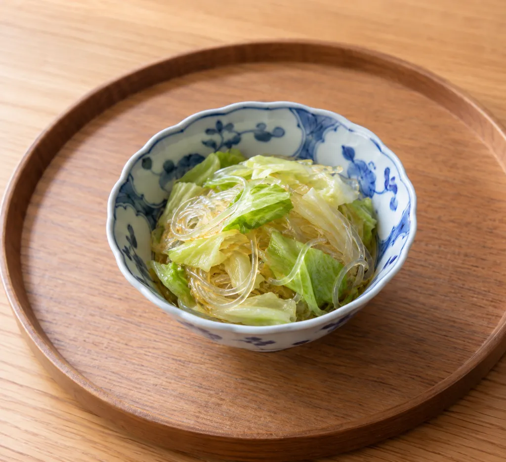 春雨とレタスの酢の物の完成イメージ