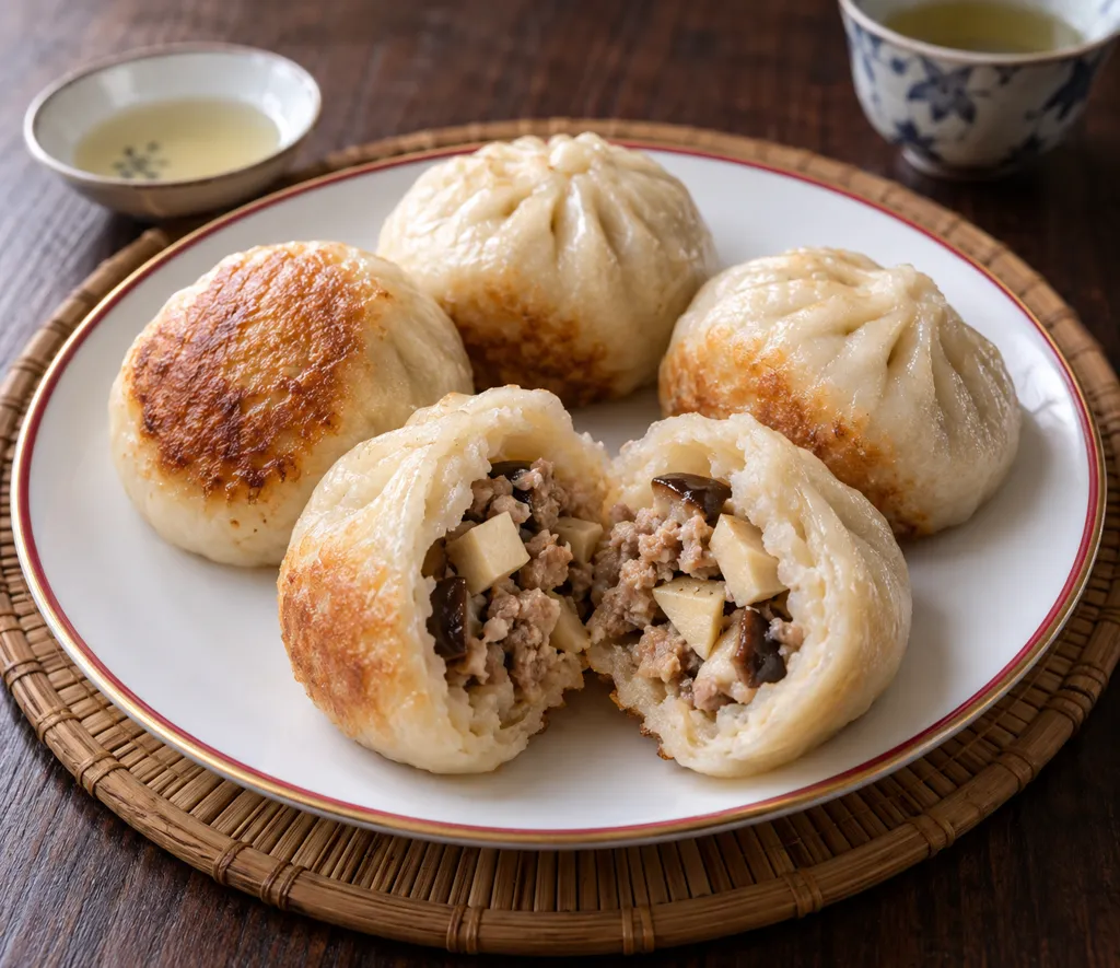 豚ひき肉とたけのこの焼き餃子の完成イメージ